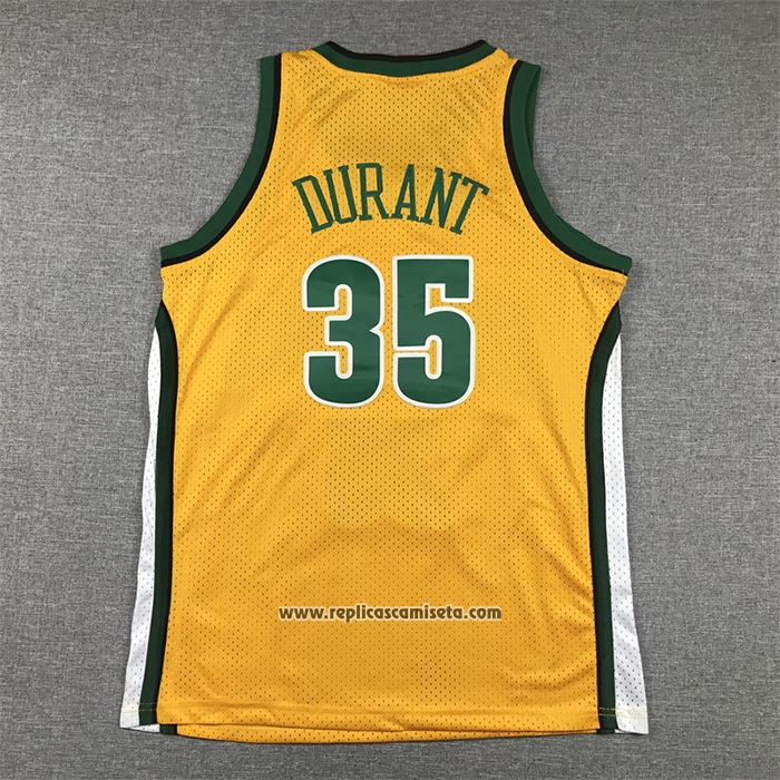 Camiseta Nino Seattle SuperSonics Kevin Durant #35 Mitchell & Ness 2007-08 Amarillo